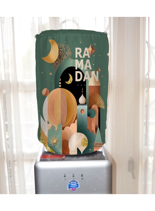 غطاء زجاجة مياه رمضاني مخملي يضيف لمسة رائعة لديكور المنزل في رمضان